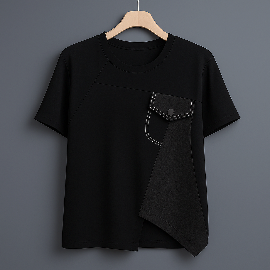 LYNN CONTRAST COTTON TEE