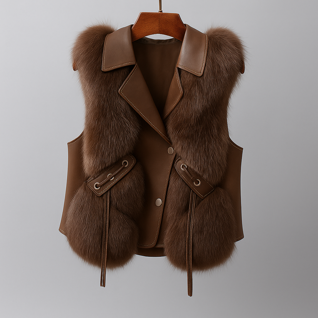 SARA SHEARLING VEST