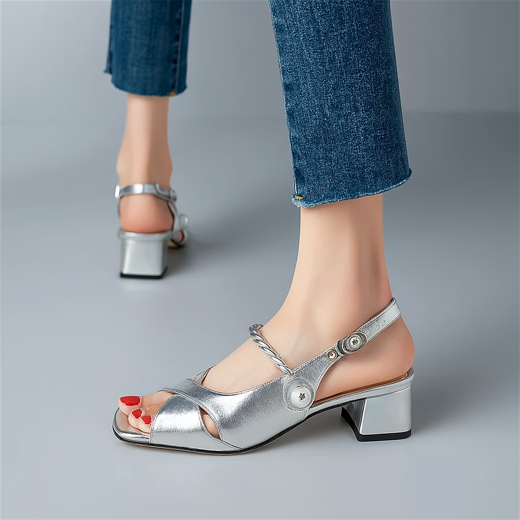 MELANIE PEARL MID-HEEL