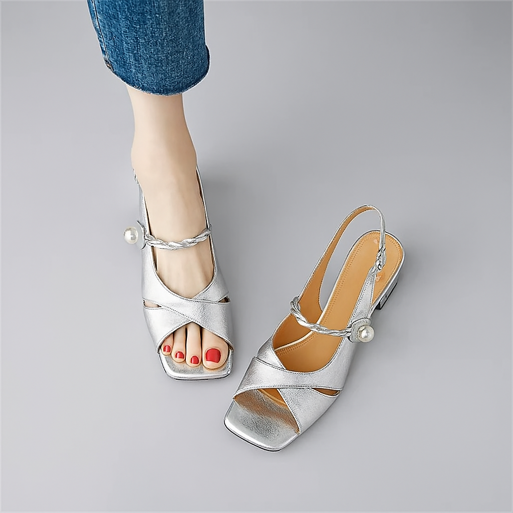 MELANIE PEARL MID-HEEL