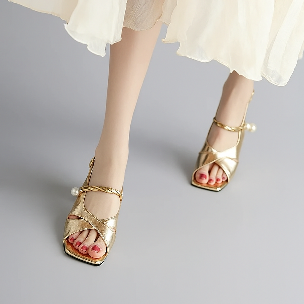 MELANIE PEARL MID-HEEL