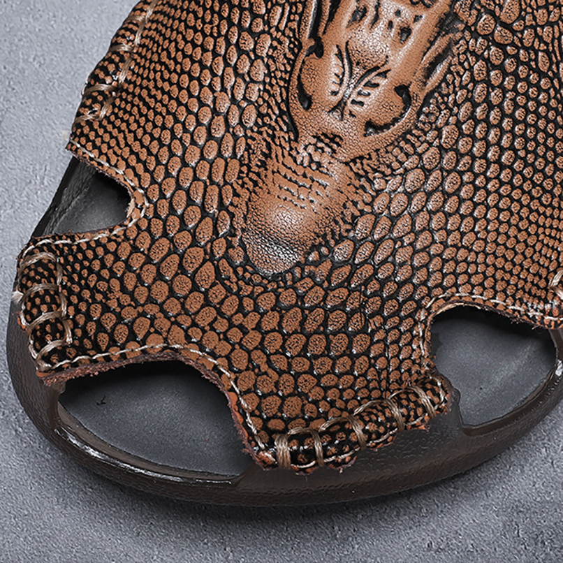 CROCTON LEATHER SLIDES