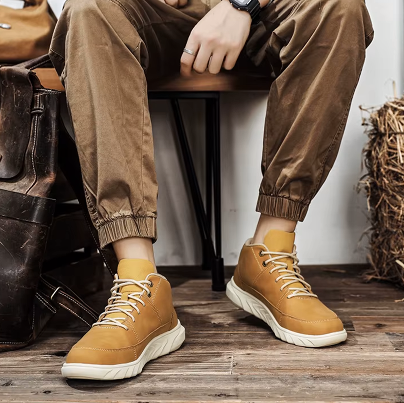 HUXLEY LEATHER HIGH TOPS