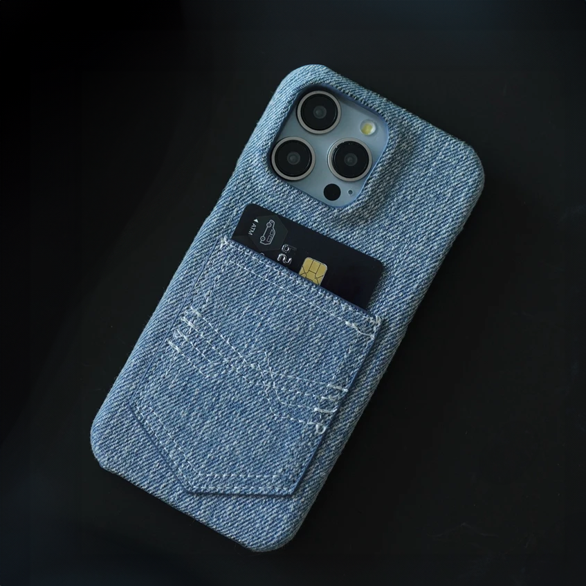 POCKET DENIM PHONE CASE