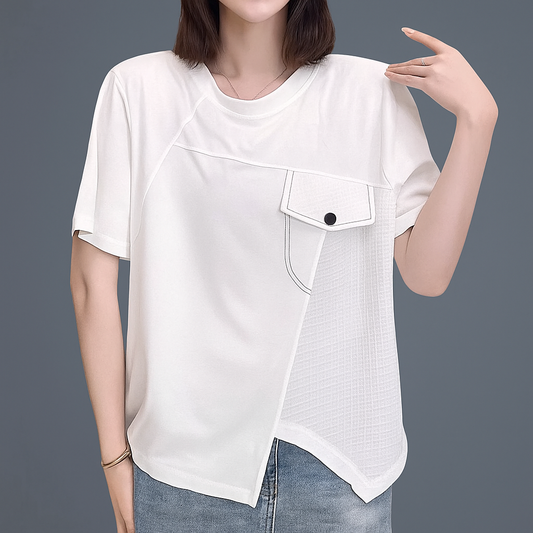 LYNN CONTRAST COTTON TEE