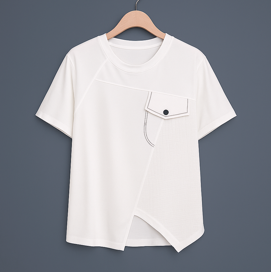 LYNN CONTRAST COTTON TEE