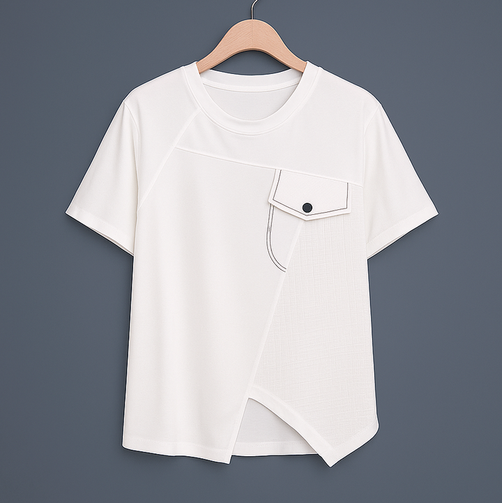 Lynn Contrast Cotton Tee