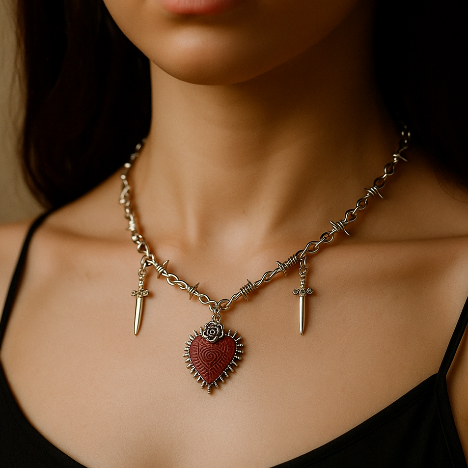 ROSEHEART DAGGER NECKLACE