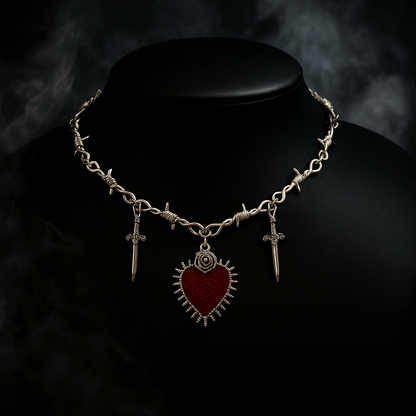 ROSEHEART DAGGER NECKLACE