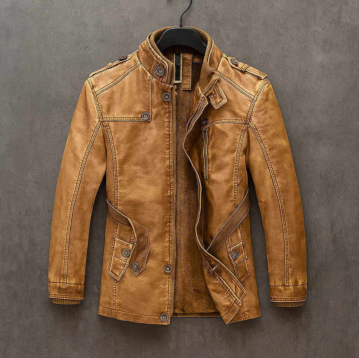 Larson Leather Long Coat