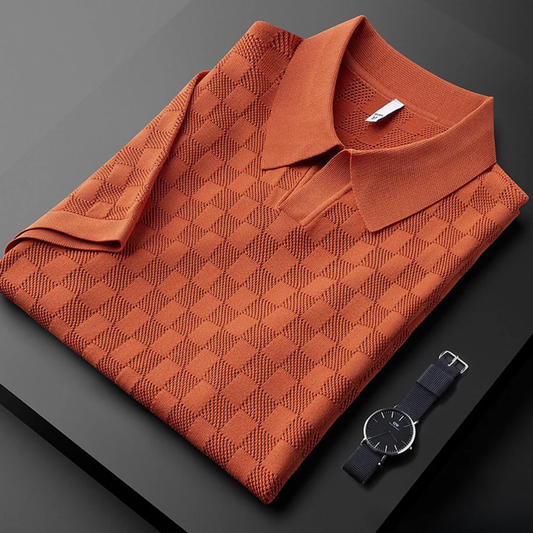 VINCE CALDER CHECKNIT POLO