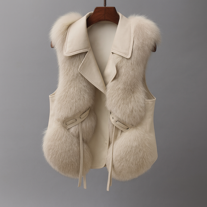 SARA SHEARLING VEST