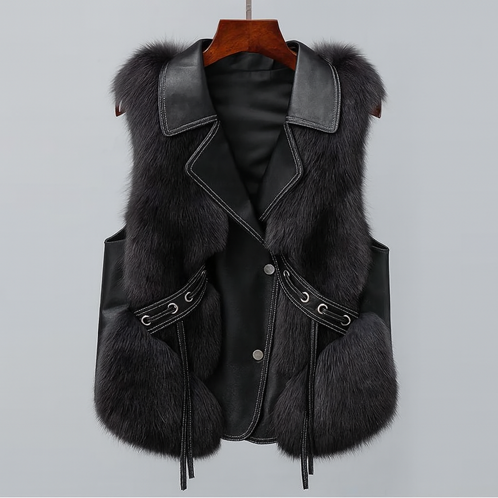 SARA SHEARLING VEST