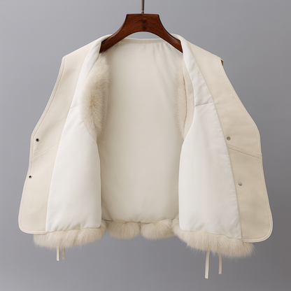 SARA SHEARLING VEST