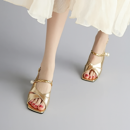 MELANIE PEARL MID-HEEL