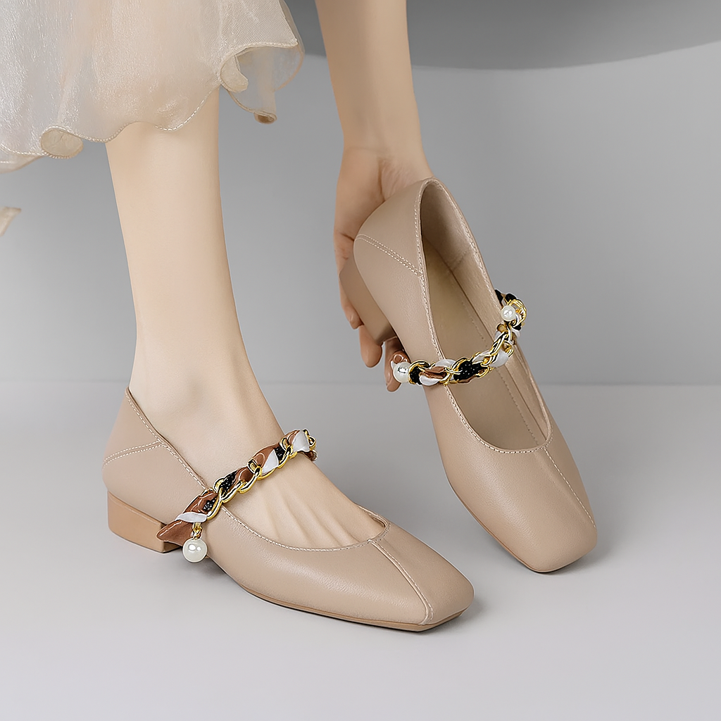 THATCHER SQUARE TOE FLATS