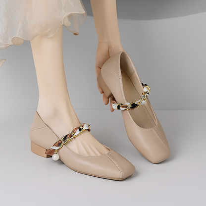 THATCHER SQUARE TOE FLATS