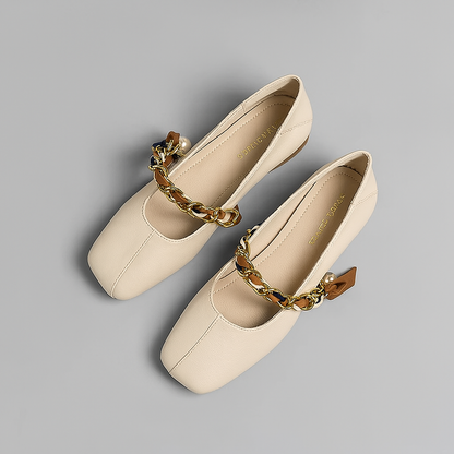 THATCHER SQUARE TOE FLATS