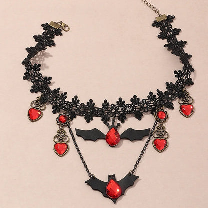 BLOODSTONE DRAPE NECKLACE