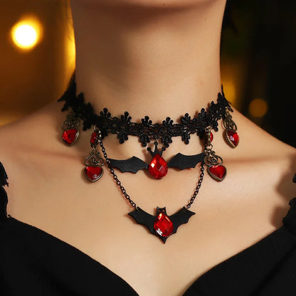 BLOODSTONE DRAPE NECKLACE