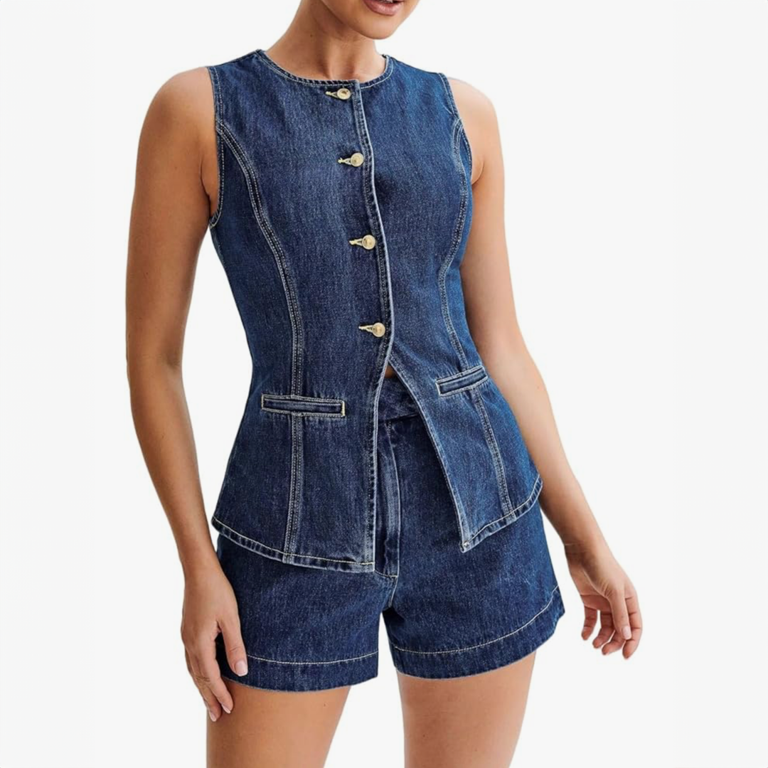 Jersie Two-Piece Denim Set