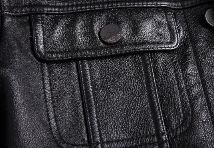 Barger Leather Button Jacket