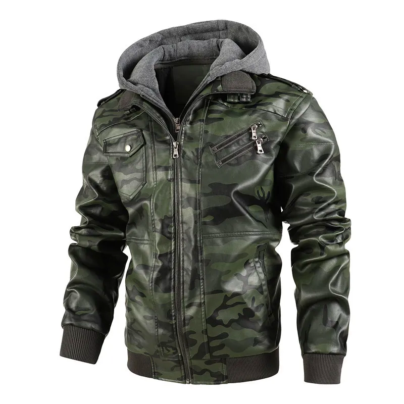 Colton Leather Camo Jacket