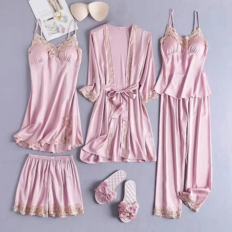 BROOKLACE 5 PC SATIN SET