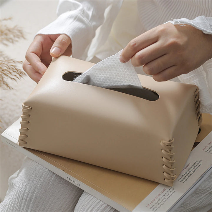 Essence Pure™ Leather Tissue Box