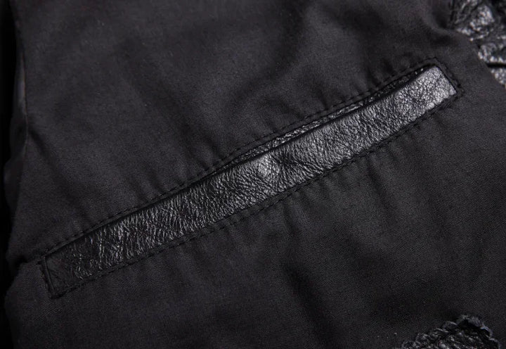 Barger Leather Button Jacket