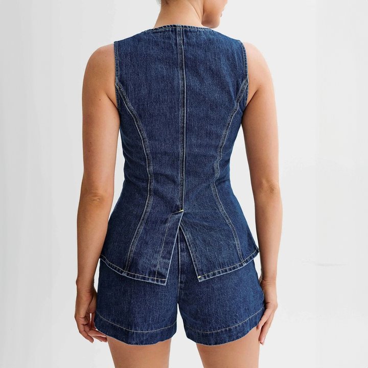 Jersie Two-Piece Denim Set