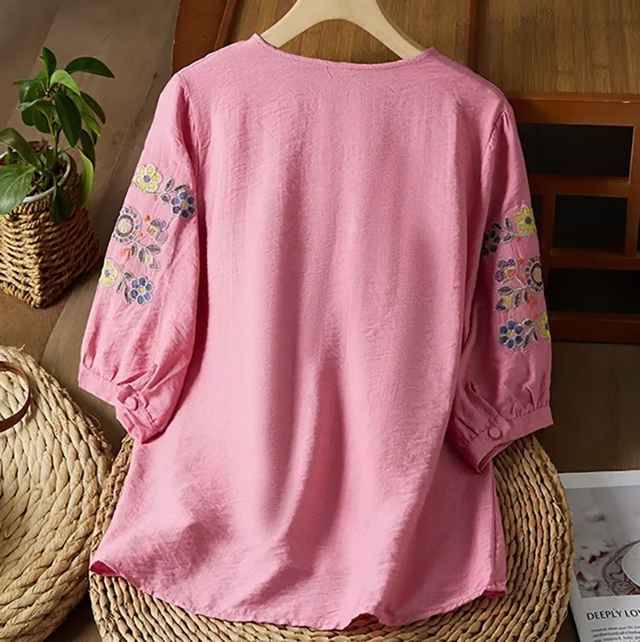 Lauren Breeze Embroidery Blouse