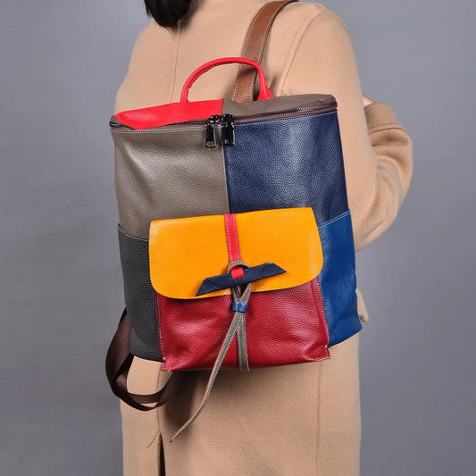 PATCHIQUE GENUINE LEATHER BACKPACK