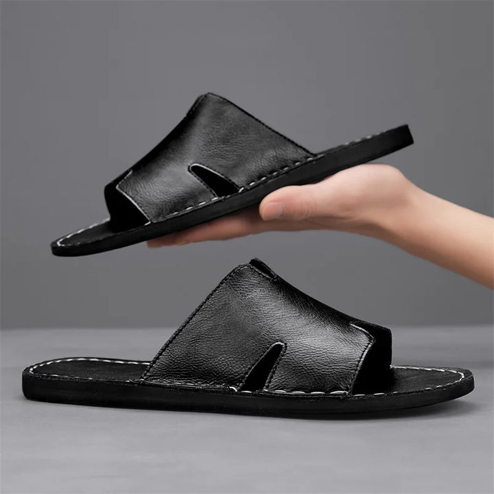 Brennan Leather Slides