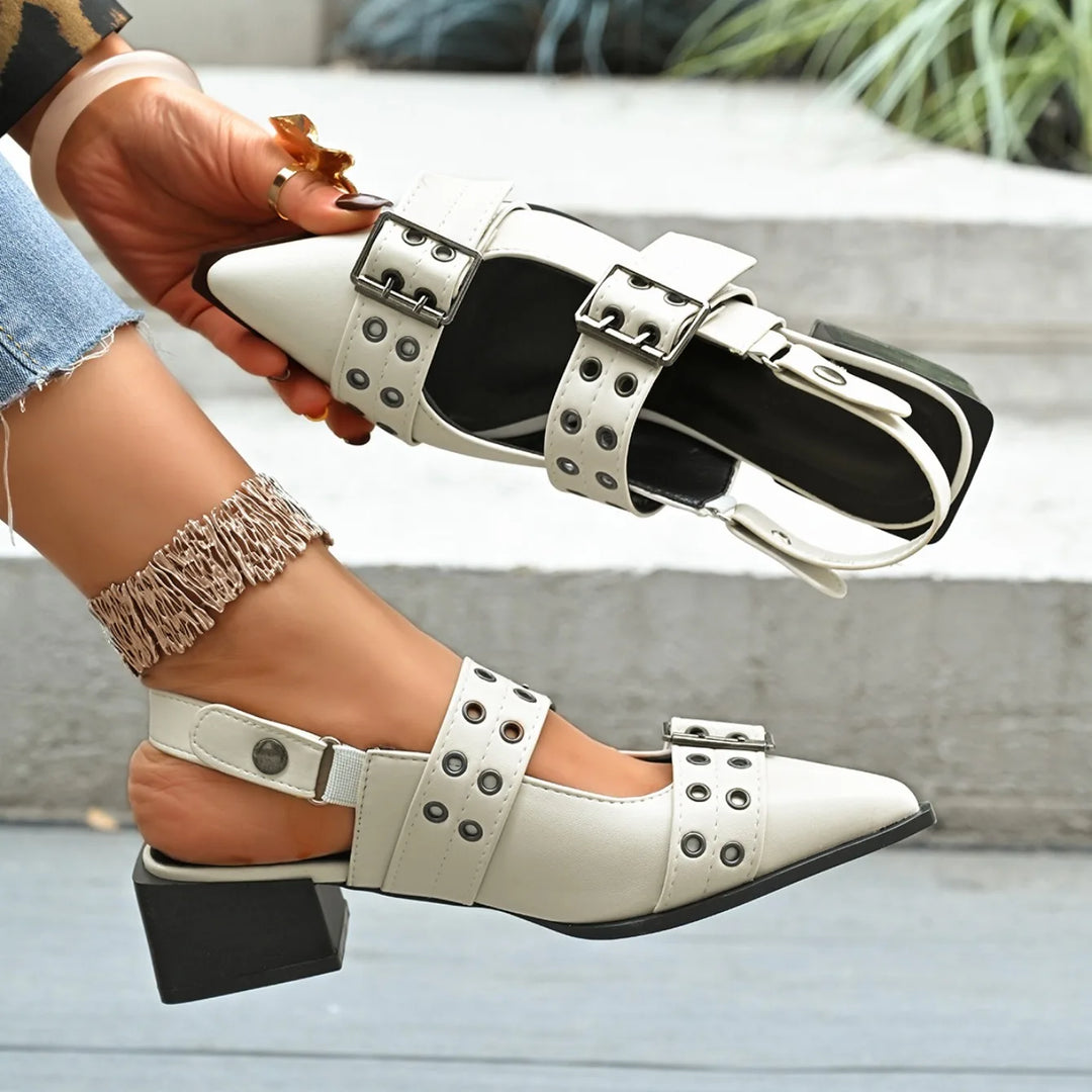 Maria Rivet Sling-Backs