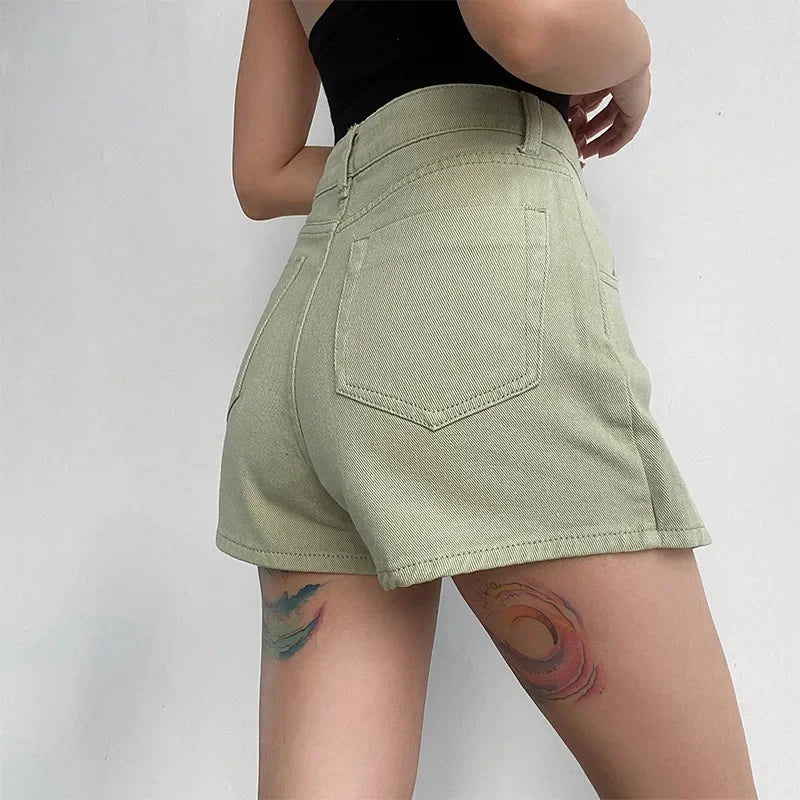 MASIE DENIM-WRAP SKIRT