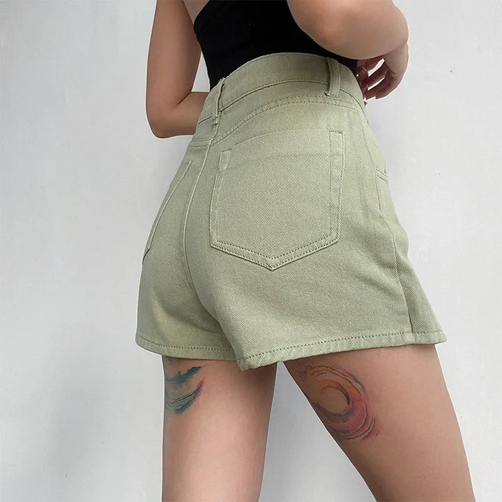 Masie Denim-Wrap Skirt