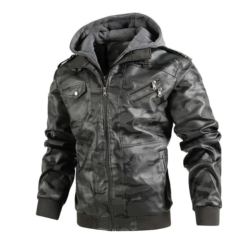 Colton Leather Camo Jacket
