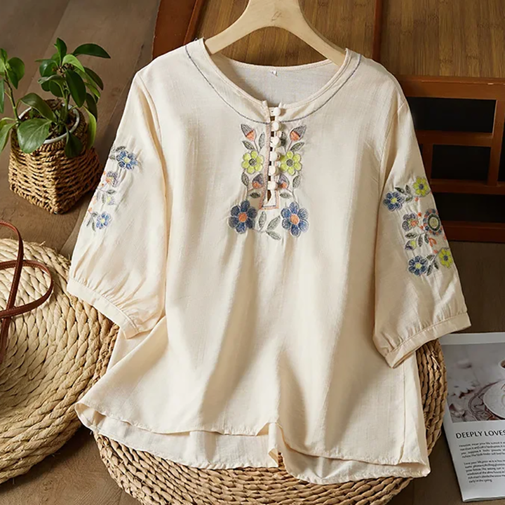 Lauren Breeze Embroidery Blouse