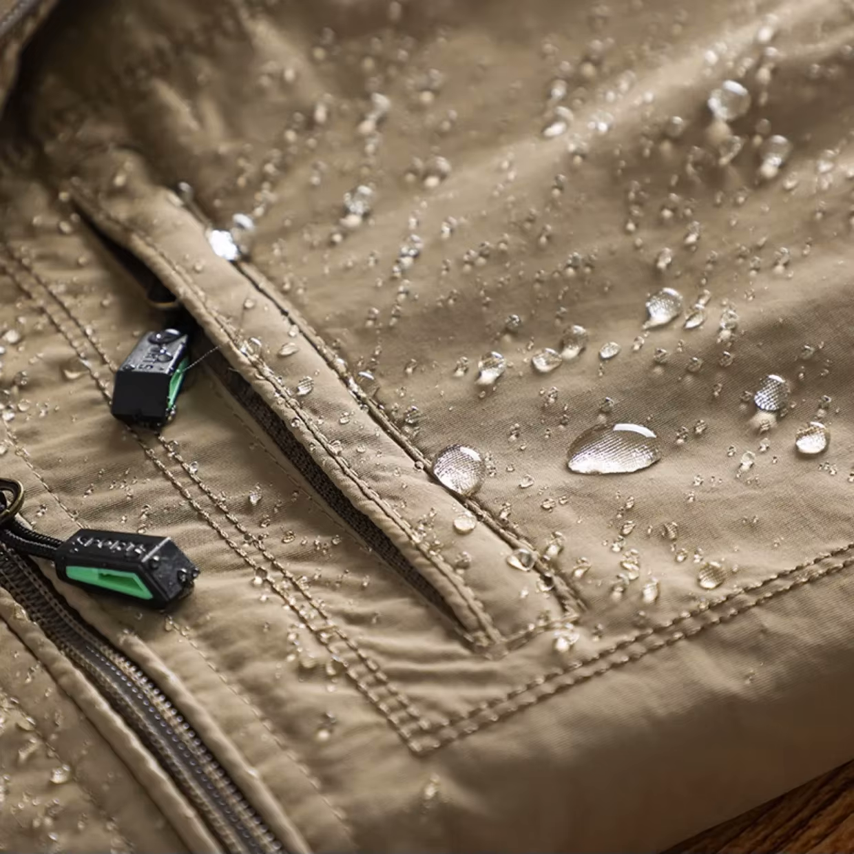 Water-resistant surface of the Bozeman Hooded Jacket