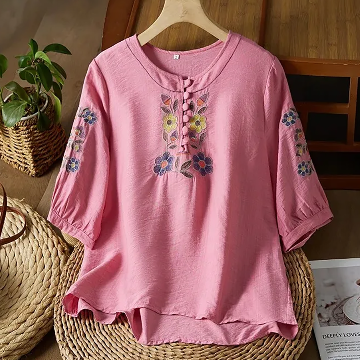 Lauren Breeze Embroidery Blouse