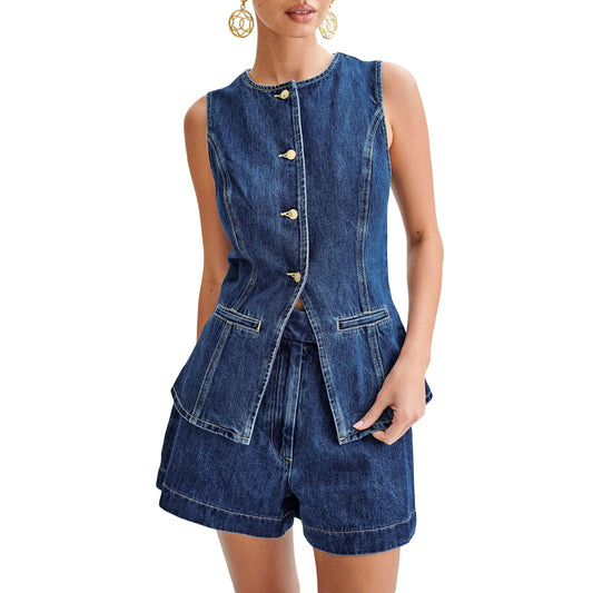 JERSIE TWO-PIECE DENIM SET
