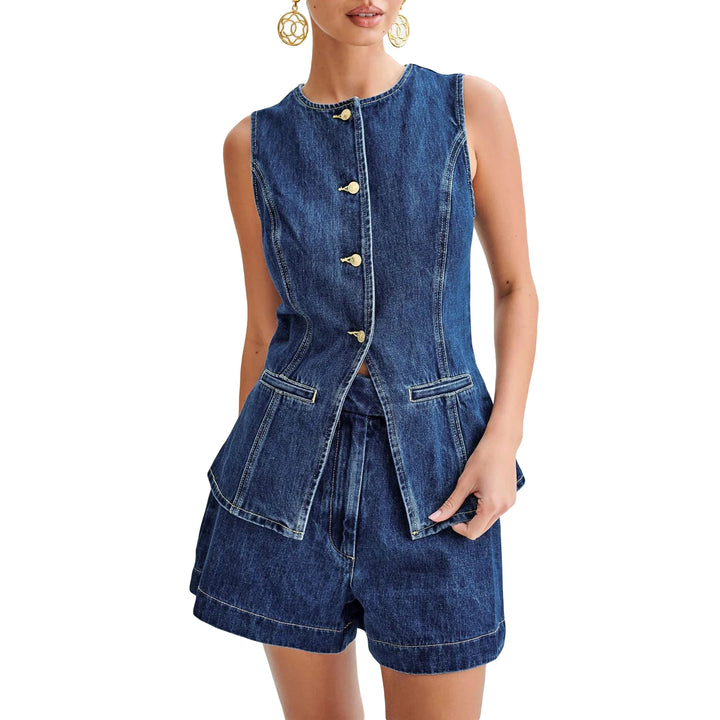 Jersie Two-Piece Denim Set