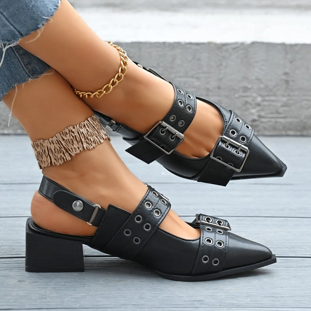 Maria Rivet Sling-Backs – Brecklen & Meyer