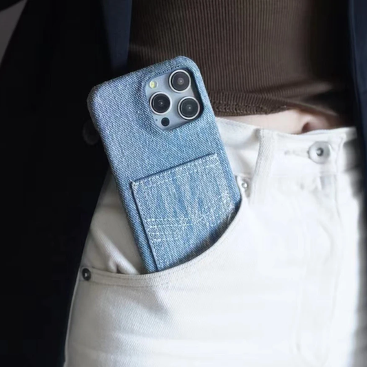 POCKET DENIM PHONE CASE