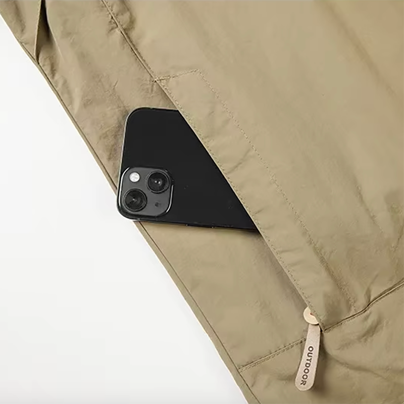 Secure phone pocket on the Bozeman Hooded Jacket