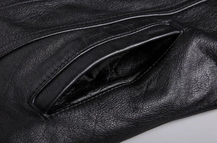 Barger Leather Button Jacket