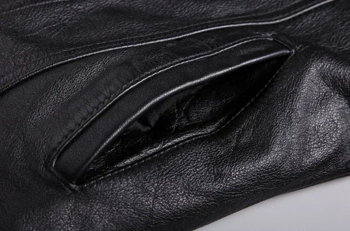 Barger Leather Button Jacket