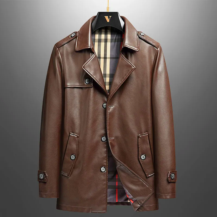 Belmeyer Leather Overcoat