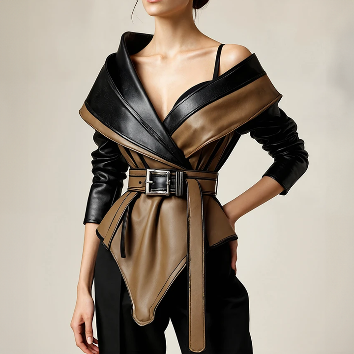 Terra Lapel Leather Jacket